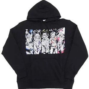 Hololive Myth Shadow Play Black Size F 1st Anniversary Hoodie Unisex